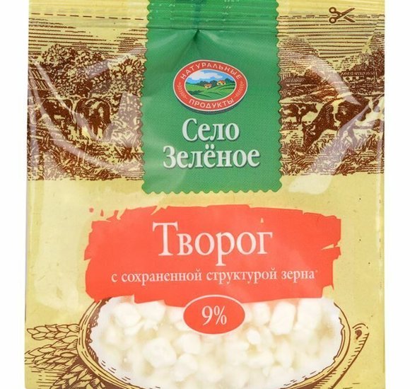 Творог Село зеленое 9% 200г БЗМЖ купить с доставкой в Канске