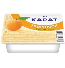 Фото товара Творожный продукт Карат фруктовый Абрикос 9% 100г БЗМЖ