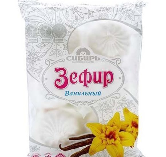 Зефир Сибирь КФ Ванильный 150г купить с доставкой в Канске