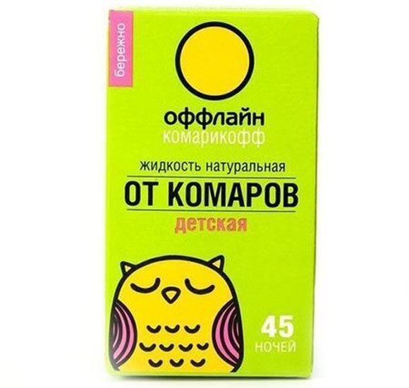 Жидкость Оффлайн от комаров детская 45 ночей 30мл купить с доставкой в Канске