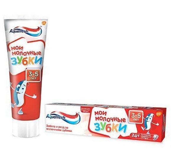 Зубная паста Aguafresh Kids от 3 до 5 лет 50мл купить с доставкой в Канске