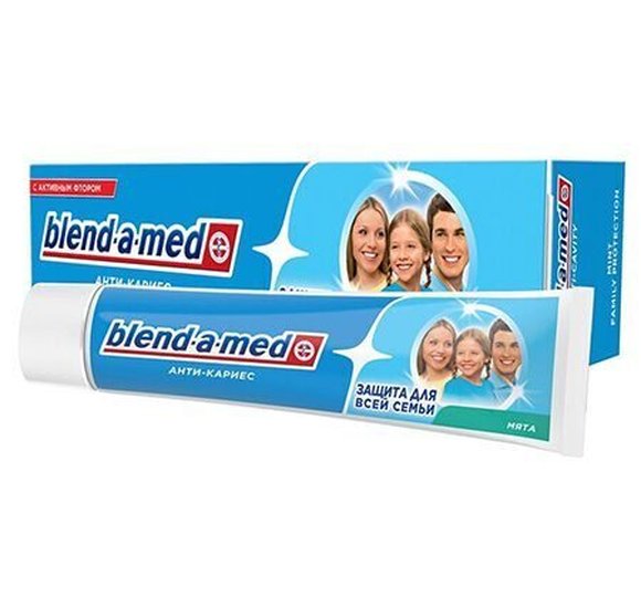 Зубная паста Blend-a-med Анти-кариес Защита для всей семьи Мята 100мл купить с доставкой в Канске