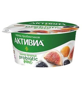 Фото товара Биопродукт Активиа творожно-йогуртный Чернослив, курага, инжир, изюм 3,5% 135г БЗМЖ