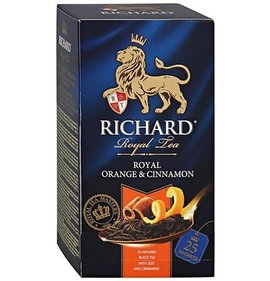 Фото товара Чай Ричард черный 25пак по 2г Orange & Cinnamon