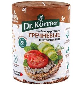 Фото товара Хлебцы Dr Korner 100г гречневые с витаминами