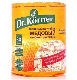 Фото товара Хлебцы Dr Korner 100г злаковый коктейль медовые