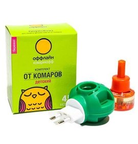 Фото товара Комплект Комарикофф 45 ночей Детский электрофумигатор+жидкость 30мл