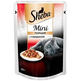 Фото товара Корм для кошек Шеба 50г мини порция с говядиной