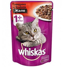 Фото товара Корм для кошек Вискас Желе говядина ягненок 75г