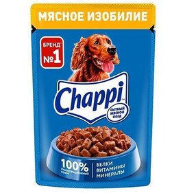 Фото товара Корм для собак Chappi Мясное изобилие 85г