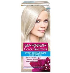 Фото товара Краска для волос Garnier Color Sensation 910 Пепельно-Серебристый блонд