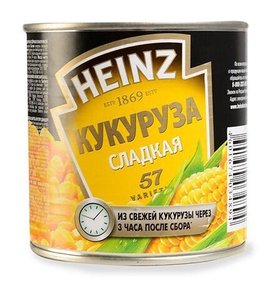 Фото товара Кукуруза Heinz сладкая 340г ж/б