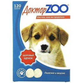 Фото товара Лакомство для щенков ДокторZoo здоровый щенок 120таблеток