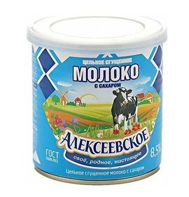 Фото товара Молоко сгущенное цельное с сах Алексеевское 8,5% 380г БЗМЖ