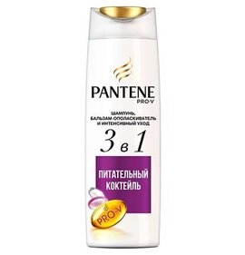 Фото товара Шампунь Pantene 360мл Питательный коктейль 3в1