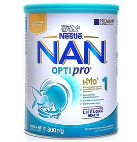 Фото товара Смесь Nestle NAN 1 молочная с рождения 800г
