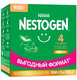 Фото товара Смесь Nestlle NESTOGEN 4 молочная с пребиотиками 3 по 300г